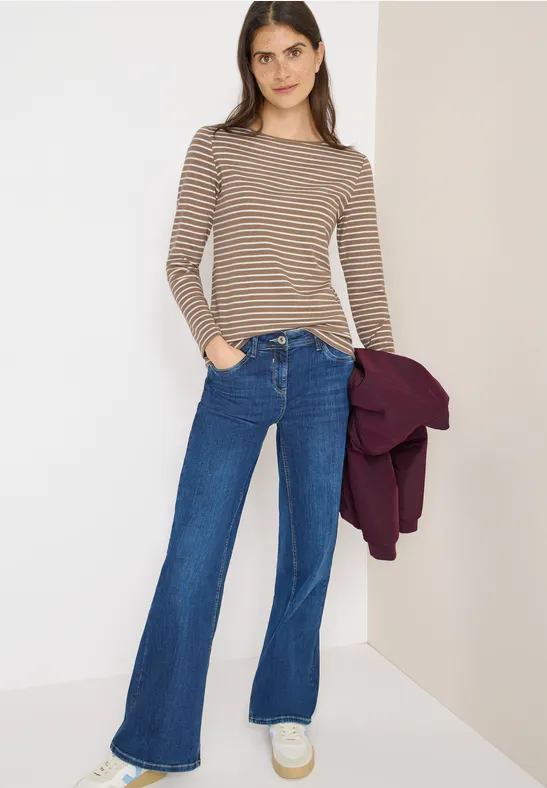 T-shirt à rayures natural taupe