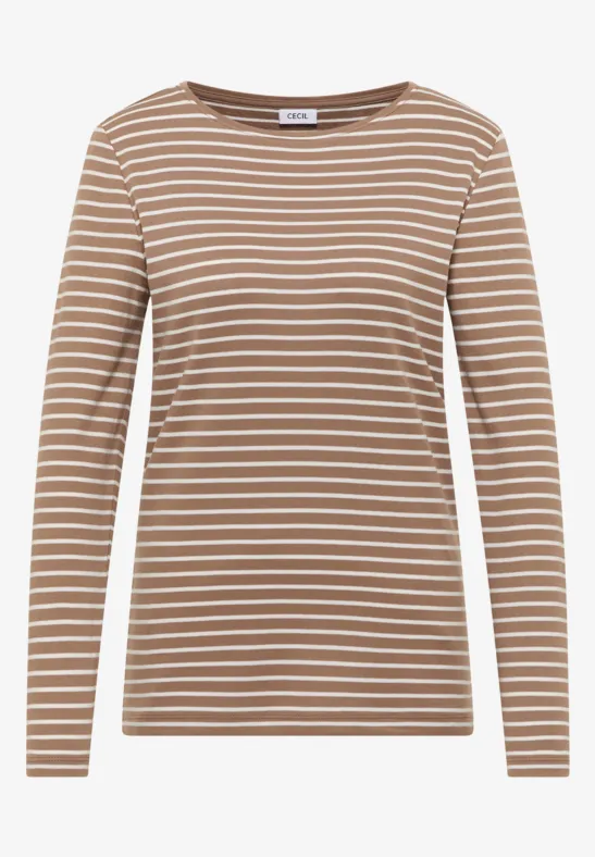 T-shirt à rayures natural taupe