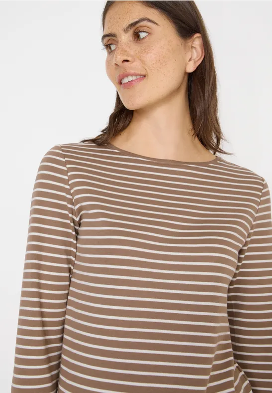 T-shirt à rayures natural taupe