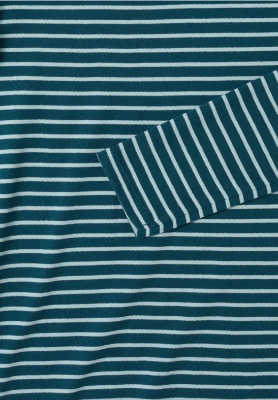 Gestreiftes Shirt dark sea green