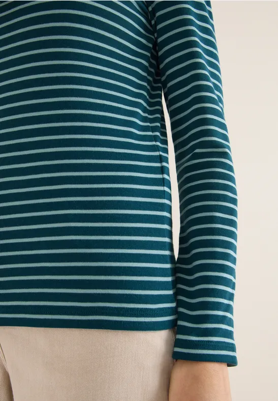Gestreiftes Shirt dark sea green
