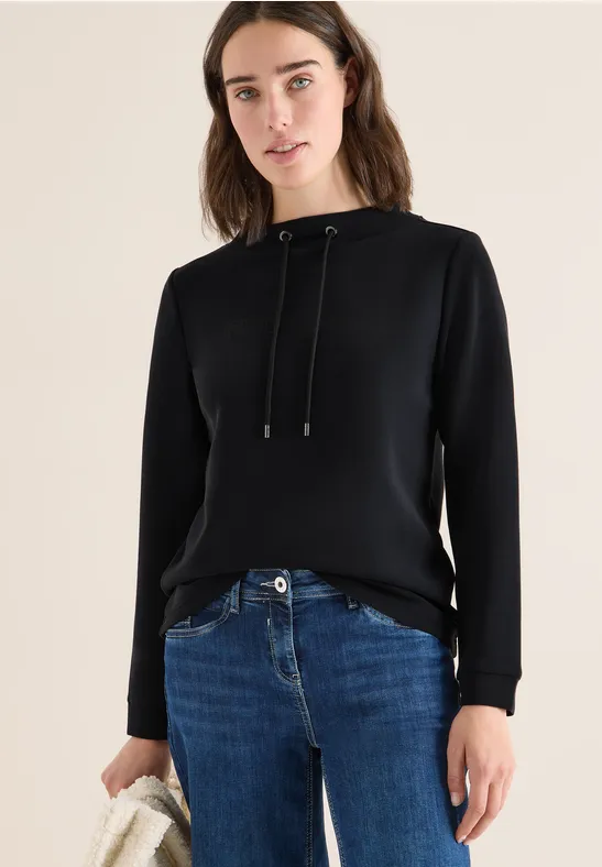 Shirt mit Stickerei Black