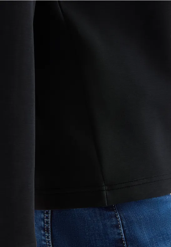 Shirt mit Stickerei Black