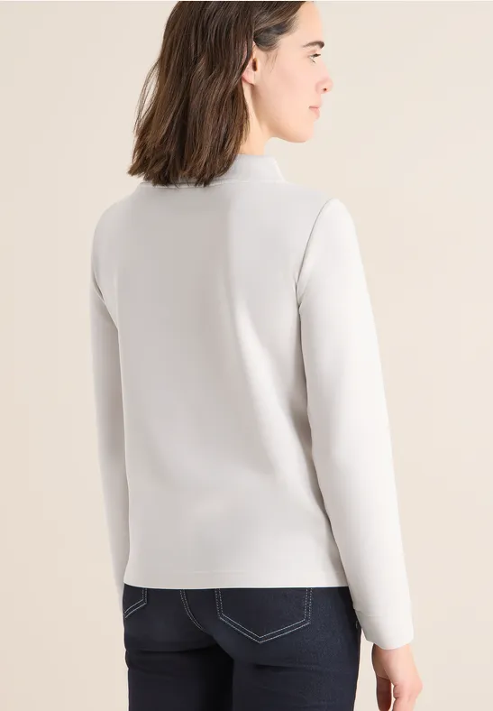 Shirt mit Stickerei light greige