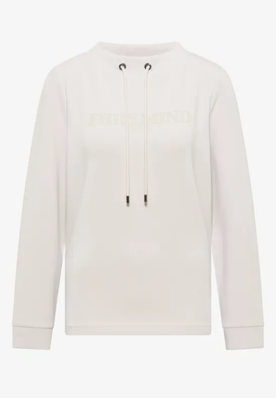 Shirt mit Stickerei light greige