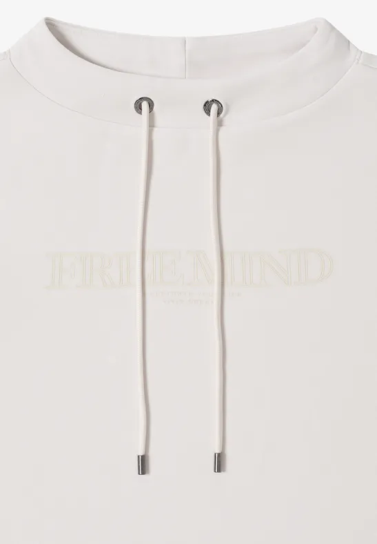 Shirt mit Stickerei light greige