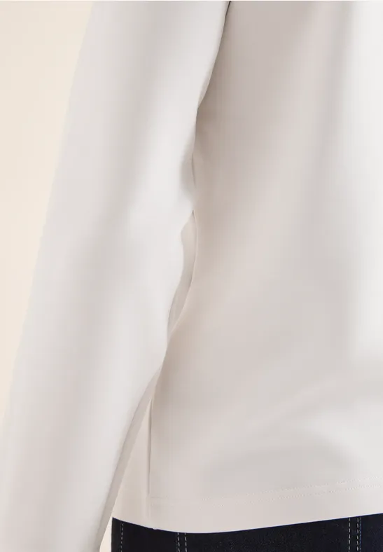 Shirt mit Stickerei light greige