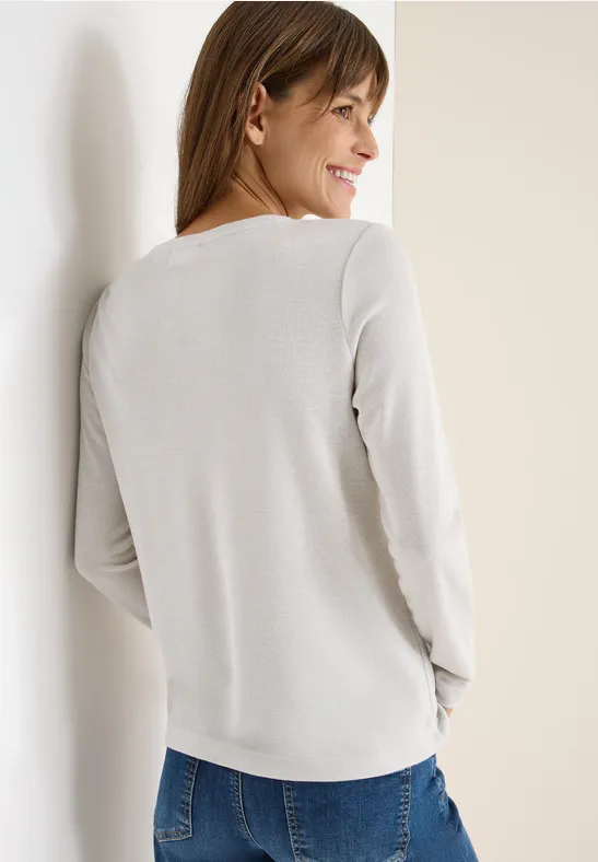 Koszulka- Jersey z połyskiem light greige