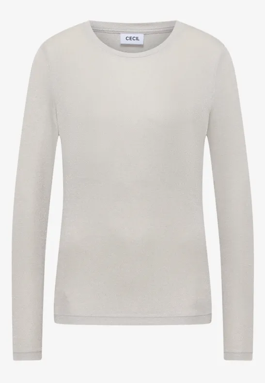 Koszulka- Jersey z połyskiem light greige