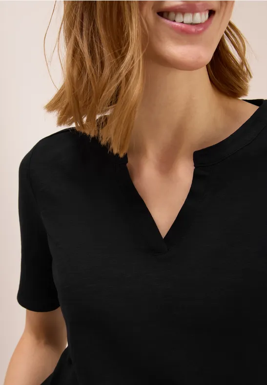 Shirt im Tunika-Look Black
