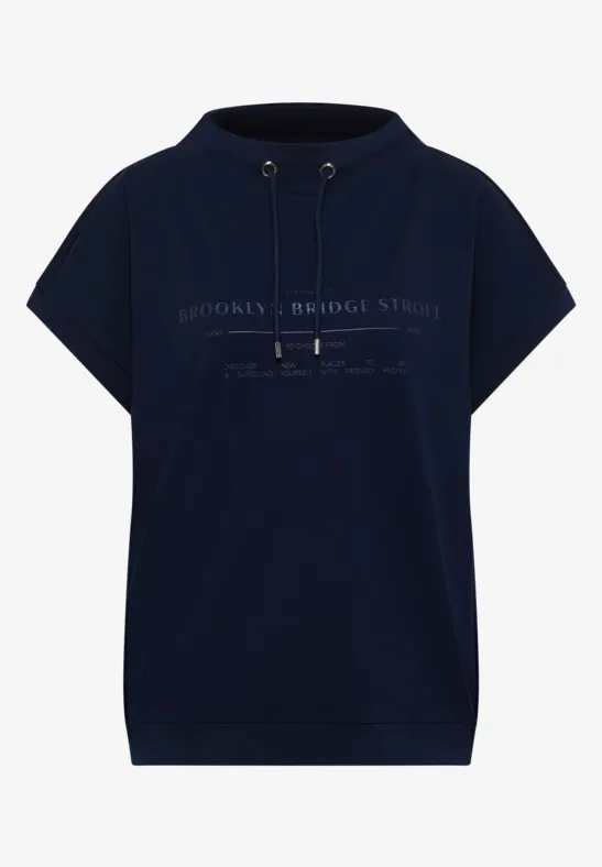 Funnel Neck T-Shirt urban dark blue
