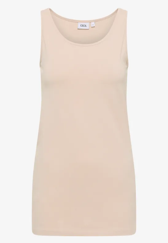 Langes Basic Top oat milk beige
