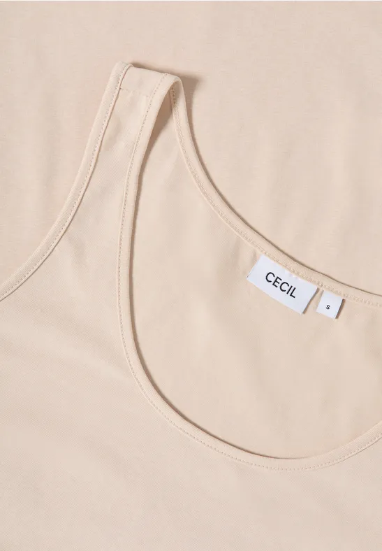 Langes Basic Top oat milk beige