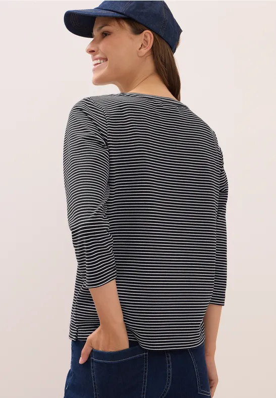 Gestreiftes Shirt Black