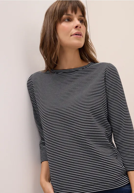 Gestreiftes Shirt Black