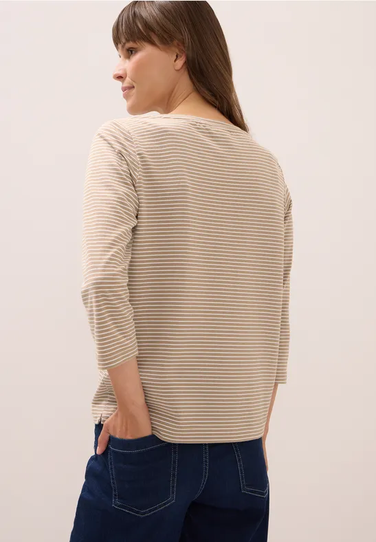 Gestreiftes Shirt natural taupe