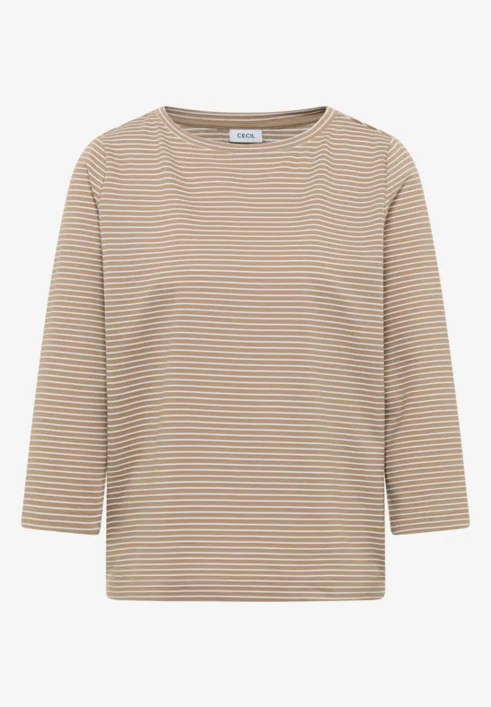 Gestreiftes Shirt natural taupe