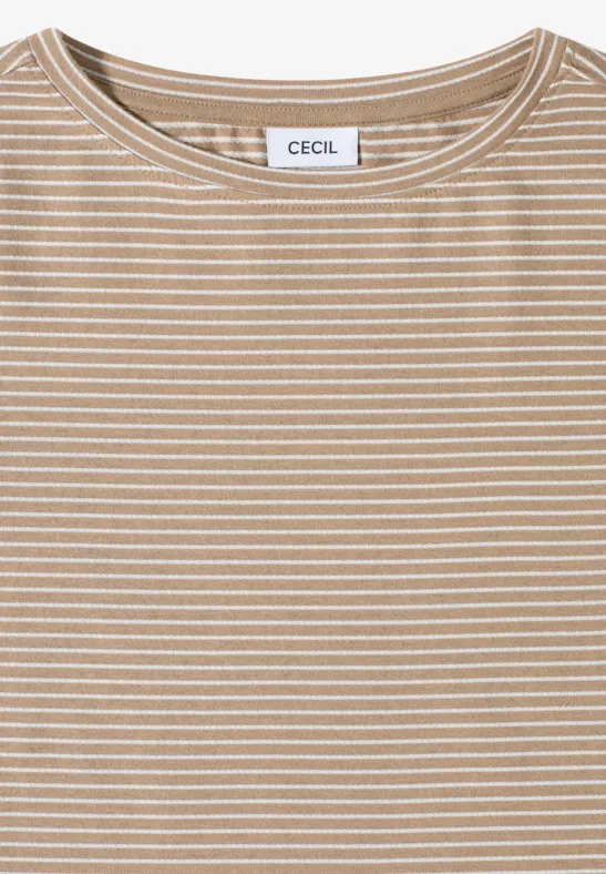 Gestreiftes Shirt natural taupe