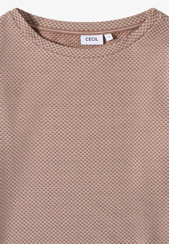 T-shirt structuré Two Tone natural taupe
