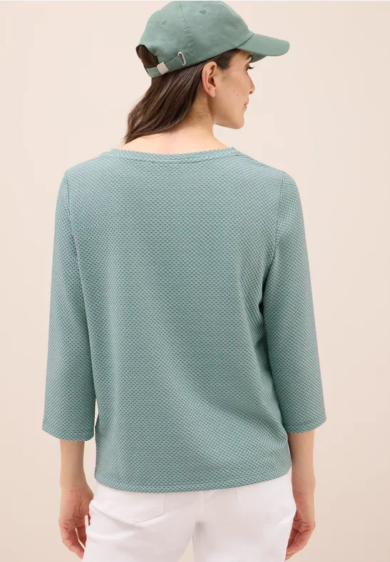 T-shirt structuré Two Tone jewel green