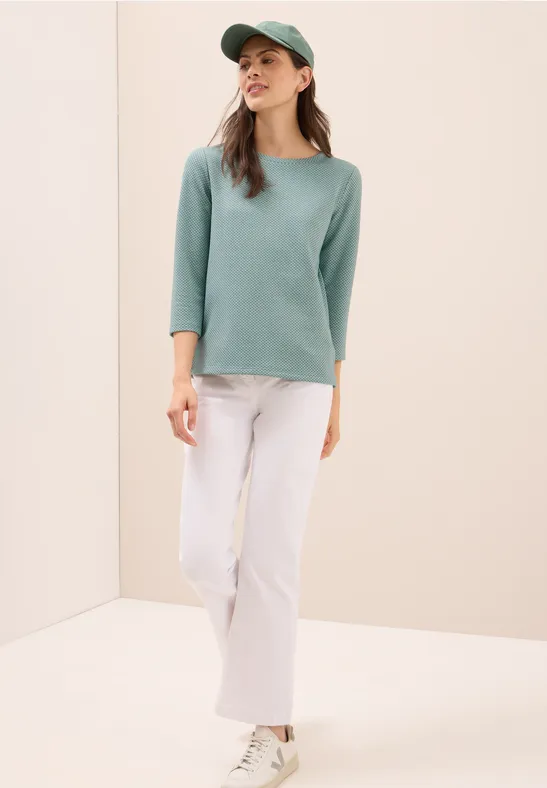 T-shirt structuré Two Tone jewel green