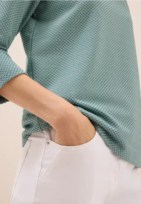 T-shirt structuré Two Tone jewel green