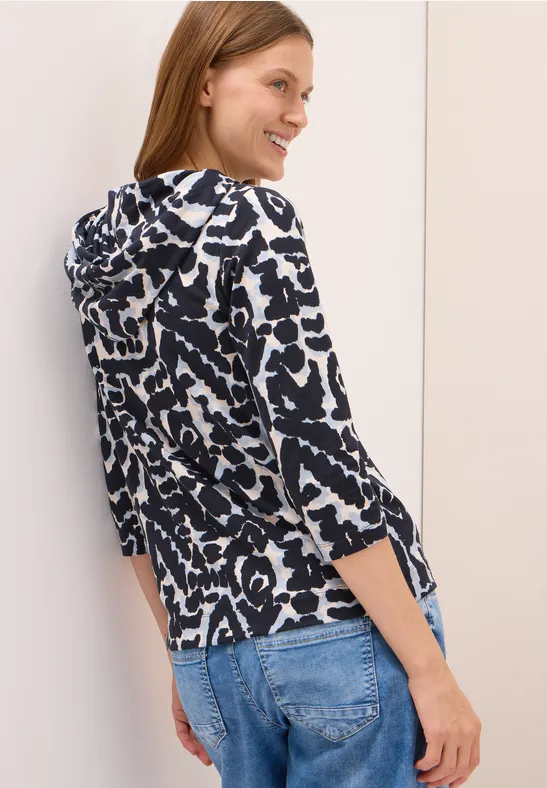 Gemustertes Hoodie Shirt urban dark blue