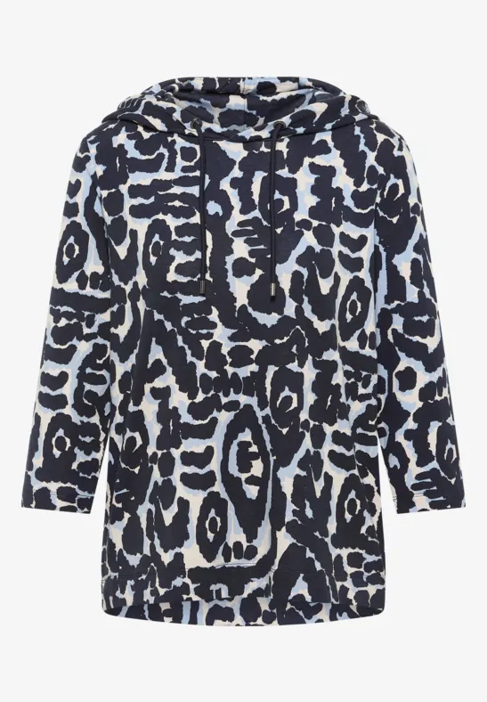 Gemustertes Hoodie Shirt urban dark blue