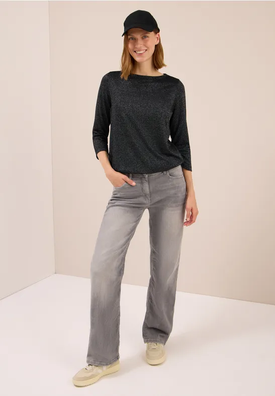 Shirt mit Glitzerdetails Black