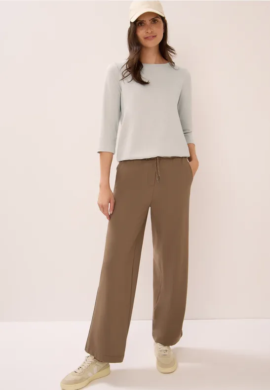 Shirt mit Glitzerdetails oat milk beige