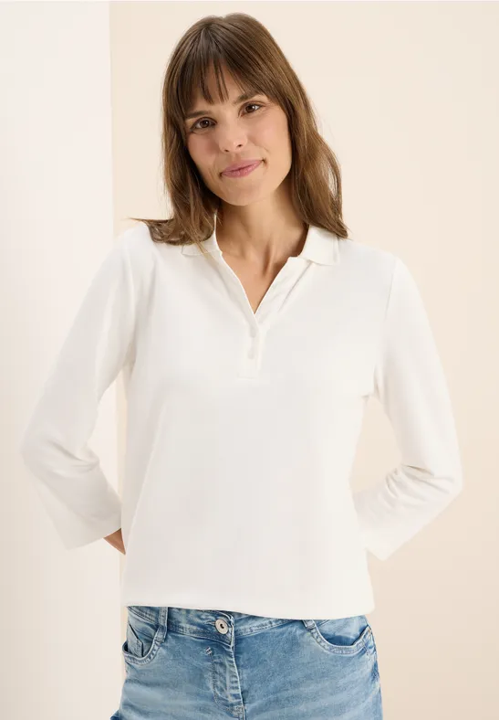 Koszulka Polo z guzikami vanilla white
