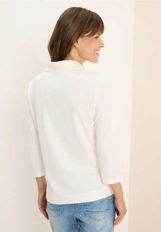 Koszulka Polo z guzikami vanilla white