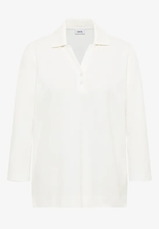 Koszulka Polo z guzikami vanilla white