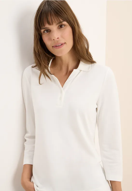 Koszulka Polo z guzikami vanilla white