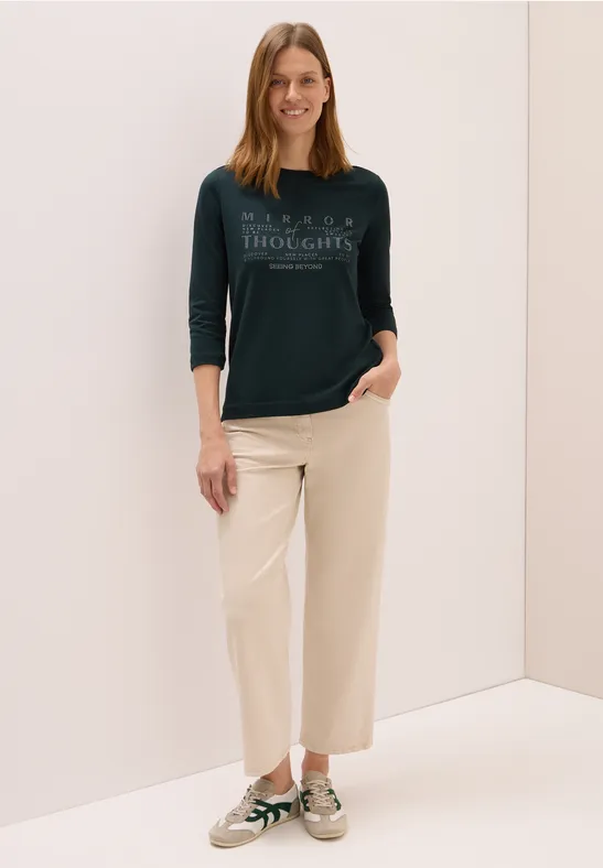 Softes Shirt mit Wording ink green