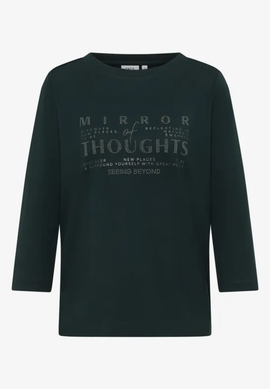 Softes Shirt mit Wording ink green