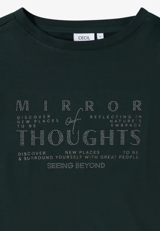 Softes Shirt mit Wording ink green