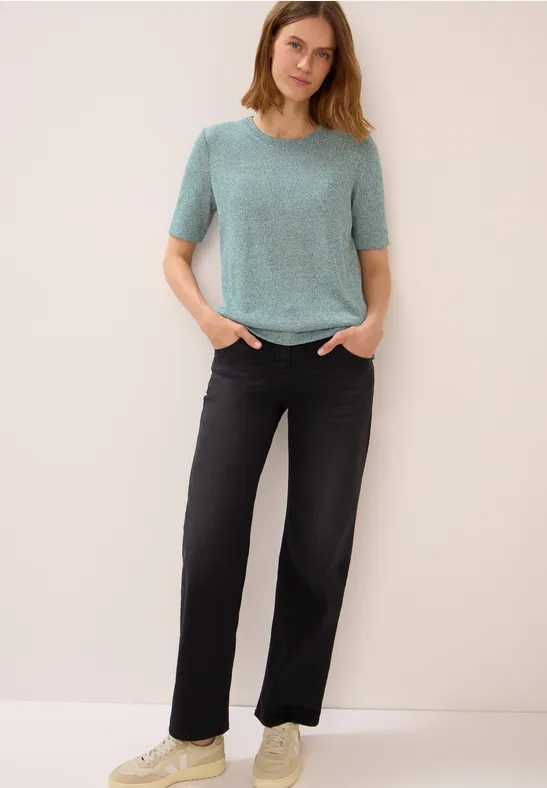 T-shirt léger en tricot jewel green