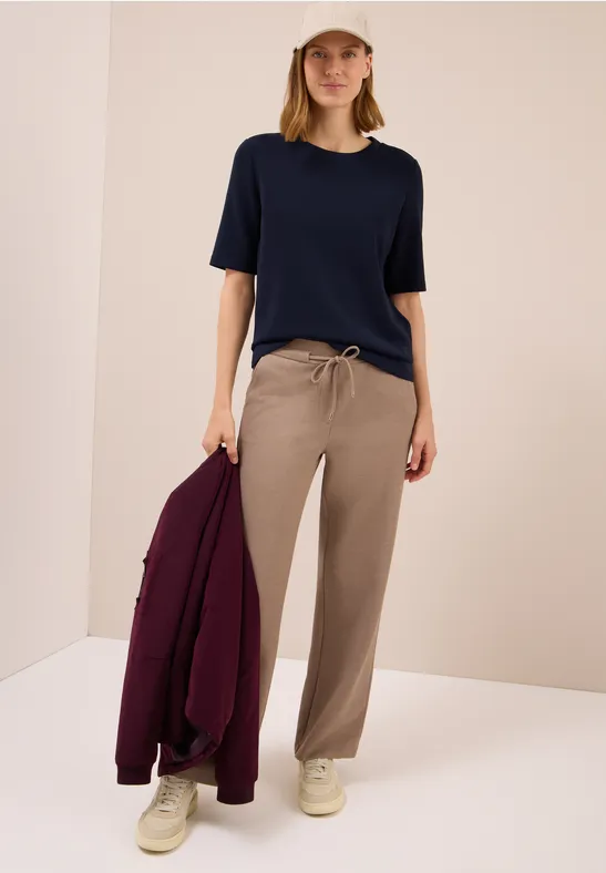 Softes Cupro Touch T-Shirt urban dark blue
