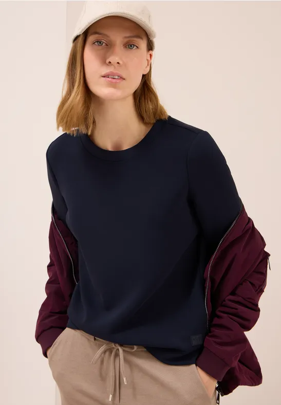 Softes Cupro Touch T-Shirt urban dark blue