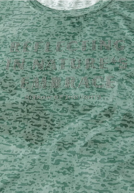Ausbrenner Wording Shirt ink green
