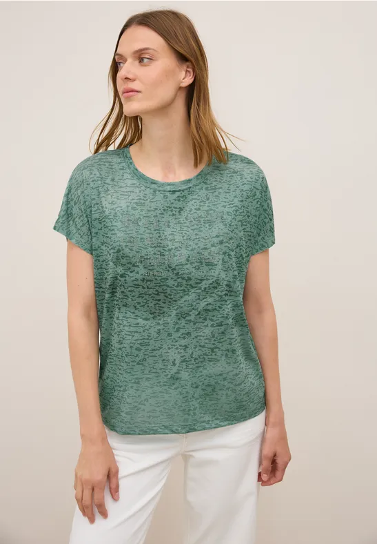 Ausbrenner Wording Shirt ink green