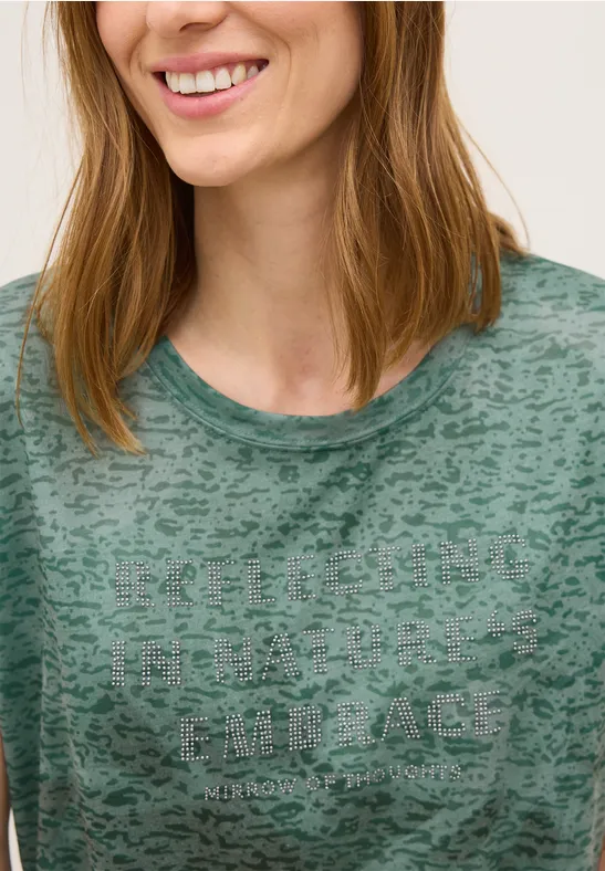 Ausbrenner Wording Shirt ink green