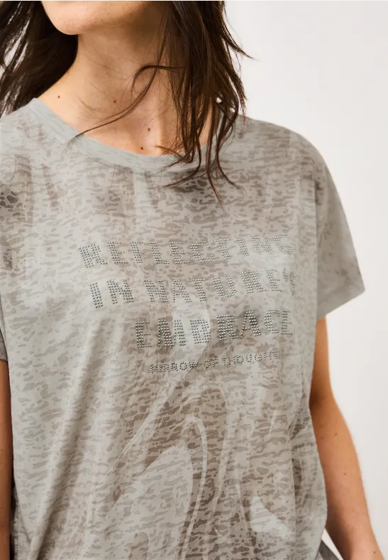 Ausbrenner Wording Shirt natural taupe
