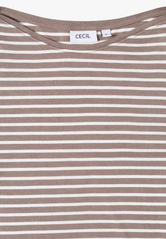 Gestreiftes Shirt cocoa taupe