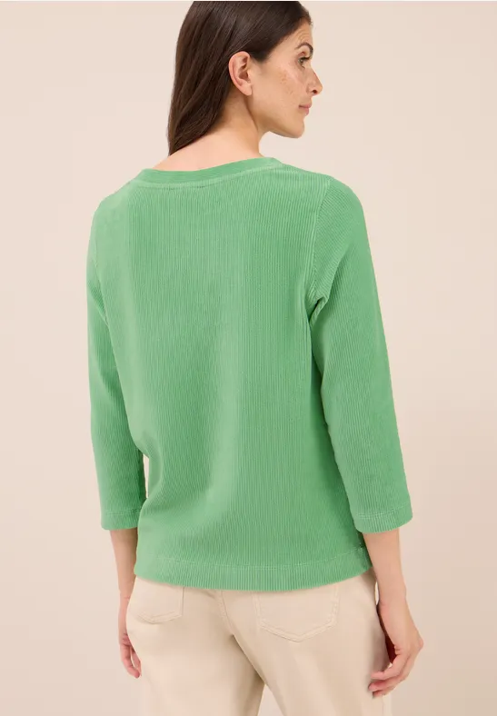 Cordshirt in Unifarbe fennel green