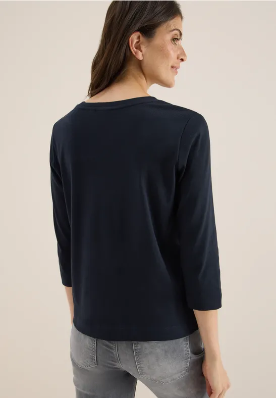 Shirt mit Rippstruktur urban dark blue