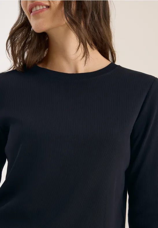 Shirt mit Rippstruktur urban dark blue