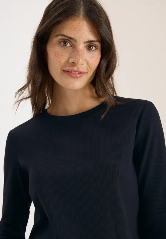 Shirt mit Rippstruktur urban dark blue
