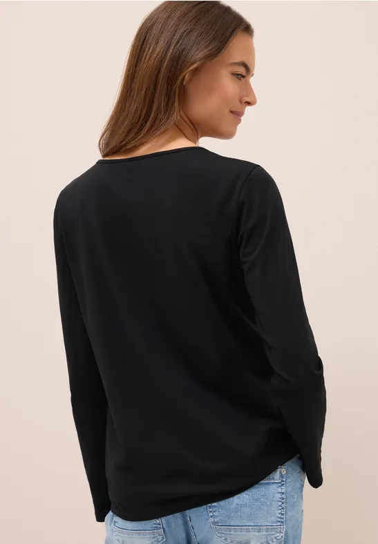 T-shirt au look tunique Black